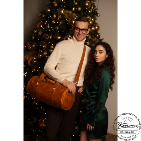  Кожаная сумка "Тайлер" (коричневый крейзи) 